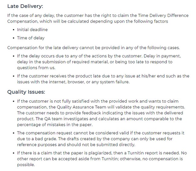 Sharkpapers.com has a tricky refund policy.