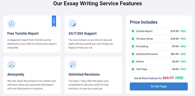 Ordering paper on Essaypro.com, you'll get some great free features.