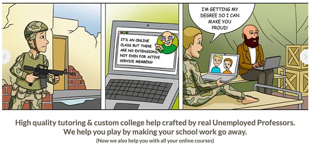 The website design of UnemployedProfessors.com is underwhelming.