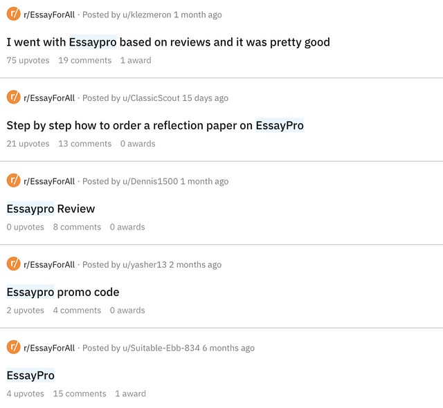 There are so many reviews and Essaypro.com discussions on Reddit.